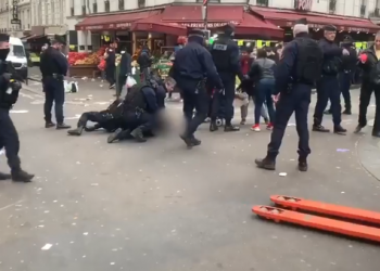 Njësoj si në Kinë, policia franceze merr me forcë gruan e cila refuzoi karantinën