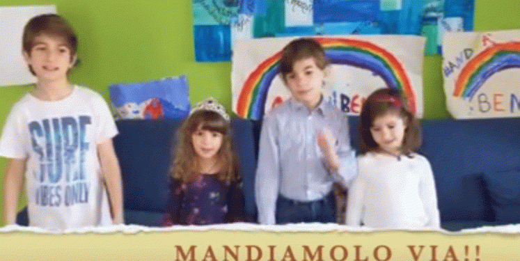 COVID-19/ “Ta dëbojmë”! 4 fëmijët italianë që ngrohën zemrat e të gjithëve vijnë me një tjetër mesazh sensibilizues