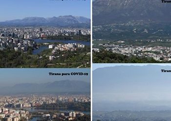 FOTO që flet sa 1 mijë fjalë! Tirana para dhe pas koronavirusit, shikoni ndryshimin e madh