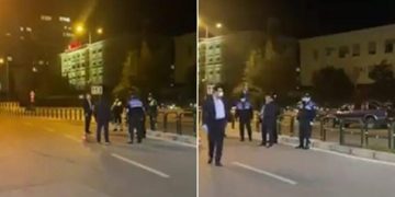 Basha shikon ëndërr sikur është bërë kryeministër: Me maskë dhe doreza del në rrugë dhe u jep kurajo policëve (Video)