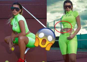Luana jashtë kontrollit! Tenton të “hollojë” belin, zhduk krahun me photoshop Komentuesit: Ku e çove? Vetëm ti mund të luash tenis me një dorë