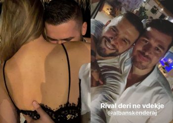 Kush është flutura?! Flori Mumajesi shfaqet në ditëlindjen e Arilenës me një vajzë misterioze në krah