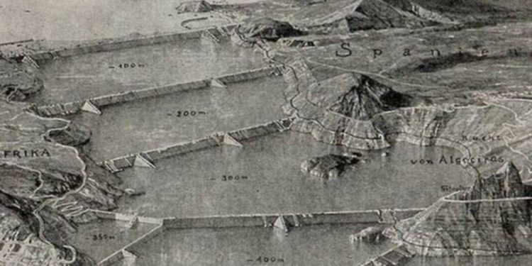 Projekti i çuditshëm: Si u projektua tharja e Detit Mesdhe, për të bashkuar Evropën dhe Afrikën