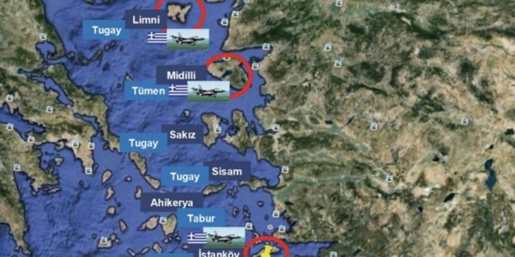 Harta turke që alarmoi Greqinë: “Në rast përplasje, këta janë ishujt e parë grekë që do të pushtohen”