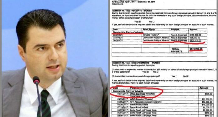 FAKSIMILE/ Basha rikthehet me lobimet: 30 mijë dollarë për të takuar dhe për të bërë një foto me Matthew Palmer 6 ditë pas marrëveshjes për reformën zgjedhore