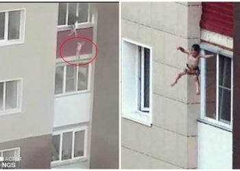 VIDEO/ Nëna e guximshme shpeton dy djemtë duke i hedhur nga kati i tretë