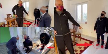Detyrohet nga kryefamiljari të heqë këpucët, Rama “akuzon” Ahmetajn: Më ke vjedhur çorapet e kuqe (Video)