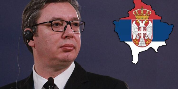 Provokon Aleksandër Vuçiç: Poston hartën e Kosovës me flamurin serb! Prishtina “shuplakë” presidentit të Serbisë