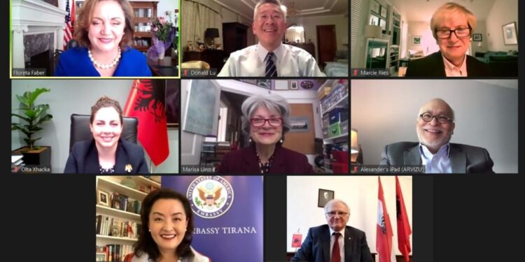 Xhaçka, bisedë virtuale me Yuri Kim, dhe disa ish-ambasadorë amerikanë në Shqipëri: Mirënjohje për mbështetjen