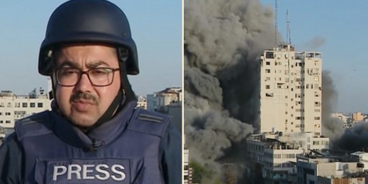 Pamje të tmerrshme që po bëhen virale me shpejtësi në gjithë botën! Adnan a je mirë? Raketat izraelite rrëzojnë pallatin shumëkatësh: E frikshme ajo që i ndodhi gjatë transmetimit direkt reporterit të BBC