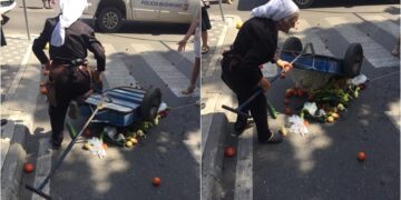Kush është intriganti plaka me karrocë apo Policia Bashkiake mashtron?! Del video e plotë
