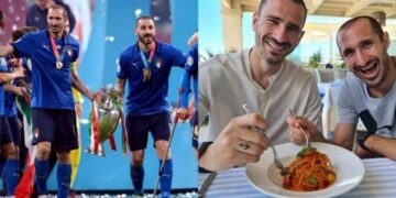 Bonucci e Chiellini tallen keq me anglezët: A doni makarona?!