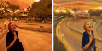 Zjarri i shkrumboi banesën: Foto e së moshuarës nga Greqia bëhet virale