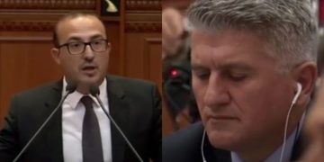 VIDEO/ Deputeti i PD ka mbajtur një tjetër fjalim “interesant”: Agron Gjekmarkaj dëgjon muzikë me kufje dhe s’rresht së tunduri kokën