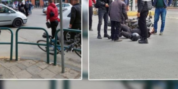 VIDEO/ I shtrirë në mes të rrugës: Dalin pamjet nga momenti i aksidentit të aktorit Gaz Paja