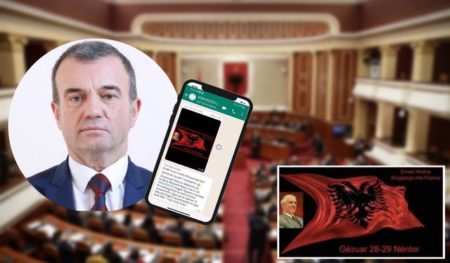 REPLIKAT/ Bujar Çela tallet me PD dhe publikon foton e Berishës me Enverin te grupi i deputetëve: Rroftë Partia Demokratike!