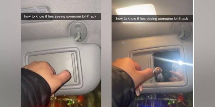 Keni dyshime që partneri ju tradhton? Zbuloni trukun me pasqyrën e makinës për ta zbuluar. Video bëhet virale