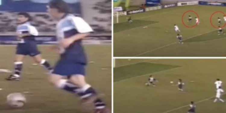 Ikona të Argjentinës, pamjet e rralla të Messit duke luajtur së bashku me Maradonën (Video)