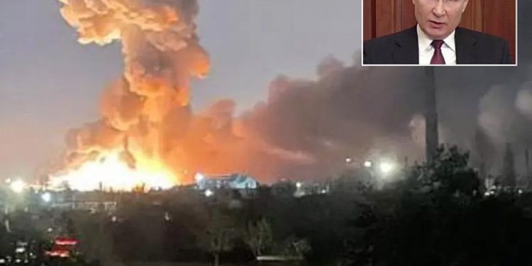 Përshkallëzohet situata e luftës! Goditet nga raketa depoja e naftë në Chernihiv në Ukrainë: Flakët pushtojnë qiellin