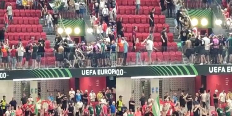 VIDEO/ Sherr masiv brenda stadiumit, biletat sjellin kaos, përplasen tifozët