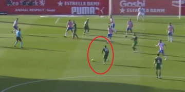 VIDEO/ Trajektorja që thyen çdo ligj fizike, po kërkojnë La Ligan me golin nga 40 metra që shënohet një herë në jetë