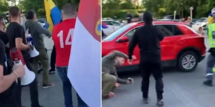 VIDEO/ “Kosova është Serbi”, huliganët serbë rrihen nga tifozët suedezë, momenti i përpla