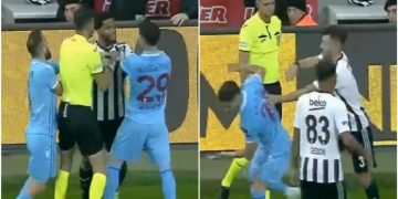 VIDEO/ Momenti kur Enis Bardhi e kap për fyti lojtarin e Besiktashit: Tifozët turq hedhin gjithçka në drejtim të shqiptarit