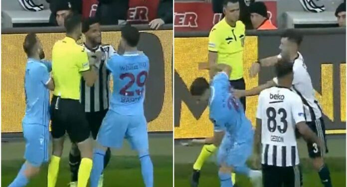 VIDEO/ Momenti kur Enis Bardhi e kap për fyti lojtarin e Besiktashit: Tifozët turq hedhin gjithçka në drejtim të shqiptarit