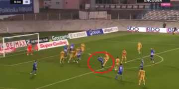 IDEO/ Sulmuesi i Shqipërisë shënon në stilin e Zinedine Zidane, Indrit Tuci realizon golin e karrierës në minutën e…96