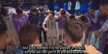 VIDEO/ Elektrizoi lojtarët me fjalimin e tij: Momenti kur Mesi motivon ekipin para finales kundër Brazilit