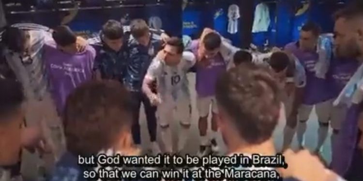 VIDEO/ Elektrizoi lojtarët me fjalimin e tij: Momenti kur Mesi motivon ekipin para finales kundër Brazilit