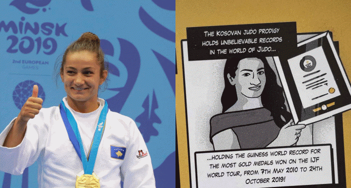 Me 18 medalje ari, shqiptarja Majlinda Kelmendi futet në librin “Guiness’
