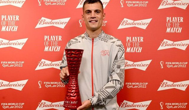 FOTO LAJM: Nuk ka dyshime, FIFA zgjedh Granit Xhaken më të mirin e ndeshjes