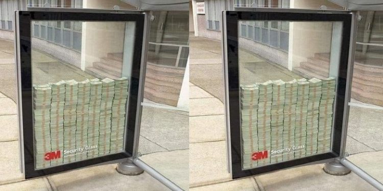 FOTOLAJM/ Fushata e ‘çuditshme’ e marketingut në Kanada, 3 milionë dollarë brenda kutisë së xhamit, ai që e thyen merr të gjitha paratë