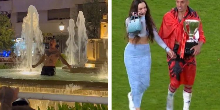 VIDEO/ Festa e madhe e Granadas, tifozët e detyruan Uzunin të hidhet në shatërvan