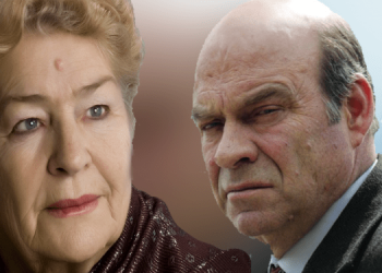 Margarita Xhepa në rolin e nënës të Gencit në filmin “Shokët” ku luan bashkë  me djalin e saj aktorin Ndriçim Xhepa.